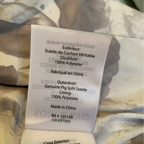 Soia & Kyo Tan/Grey Fringe Suede Jacket Size Small - Picture 7 of 9